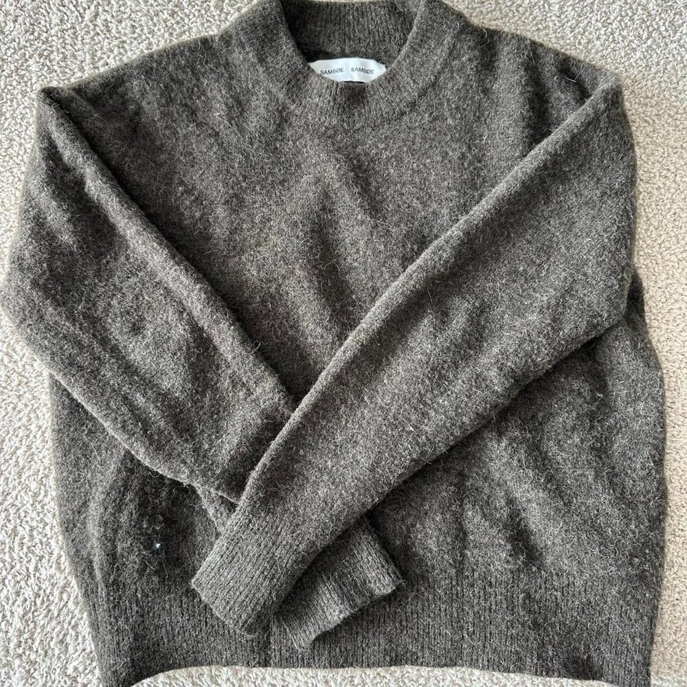 Samsøe Samsøe Women's Brown and Grey Jumper